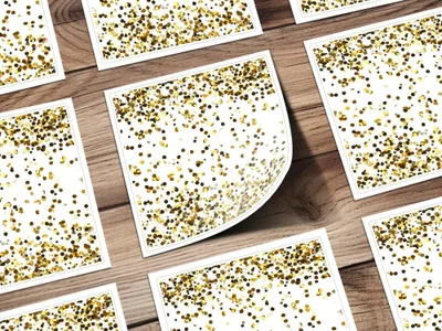 Gold Confetti Digital Paper, Seamless Pattern, Golden Dots Background, Scrapbook Paper, Glitter Texture, Party Decor, Digital Download - Moore and Mountain