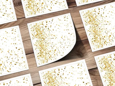 Gold Confetti Digital Paper, Seamless Pattern, Golden Party Background, Scrapbook Paper, Festive Design, Printable Digital Download - Moore and Mountain
