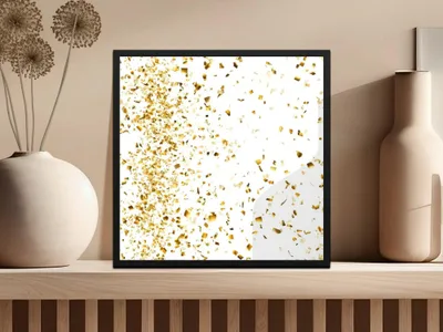Gold Confetti Digital Paper, Seamless Pattern, Golden Party Background, Scrapbook Paper, Festive Design, Printable Digital Download - Moore and Mountain