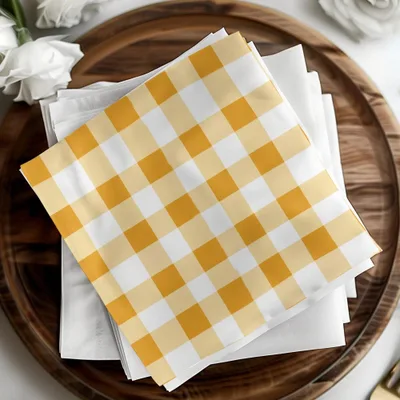 Gold Gingham Seamless Digital Paper, Checkered Pattern Background, Commercial Use Fabric Design, Fall Digital Download 12x12 Inches - Moore and Mountain