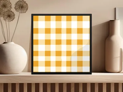 Gold Gingham Seamless Digital Paper, Checkered Pattern Background, Commercial Use Fabric Design, Fall Digital Download 12x12 Inches - Moore and Mountain