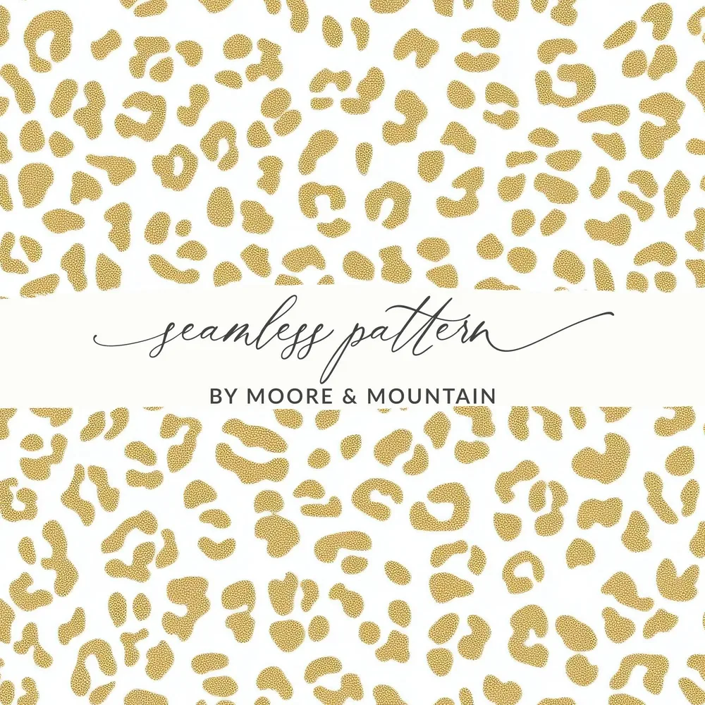 Gold Leopard Print Digital Paper, Seamless Animal Print Pattern, Printable Fabric Design, Luxury Cheetah Background Texture, Scrapbook - Moore and Mountain