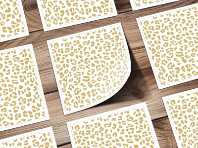 Gold Leopard Print Digital Paper, Seamless Pattern JPEG File, Animal Print Texture, Printable Scrapbook Paper, Fabric Design - Moore and Mountain