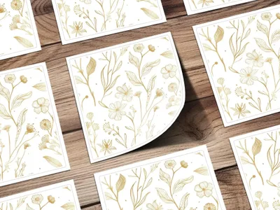 Golden Floral Seamless Pattern Digital Paper, Elegant Flowers, Gold Texture Design, 12x12 JPEG files, Printable Pattern, Digital Products - Moore and Mountain
