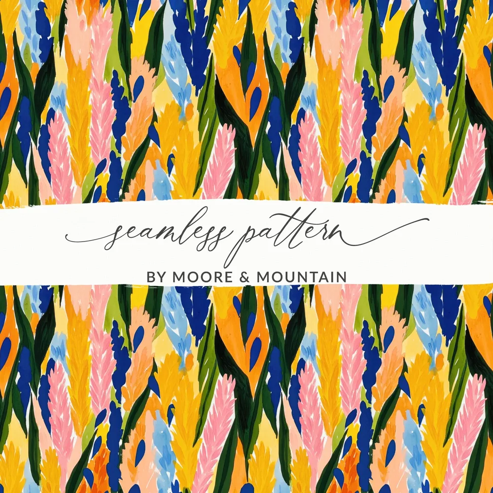 Vibrant Floral Seamless Pattern by Moore Mountain