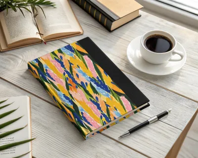 Colorful Feather Pattern Hardcover Notebook Product