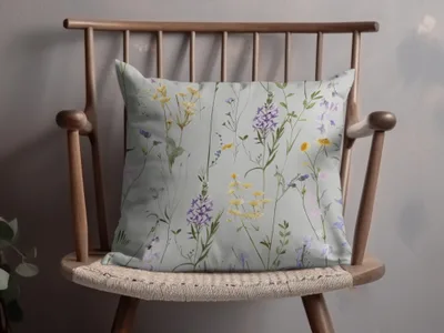 Gray and Purple Boho Neutral Floral Watercolor Pattern - Moore and Mountain