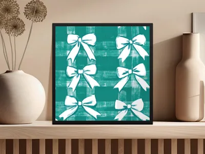 Green Bow Digital Paper, Seamless Pattern, Christmas, Wrapping Paper, Scrapbooking, Fabric Design, Digital Download, 12x12 JPEG - Moore and Mountain