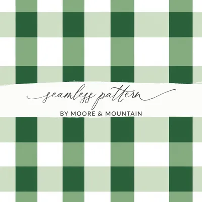 Green Buffalo Check Seamless Pattern Commercial Use, Gingham Digital Paper Pack, Plaid Pattern PNG, Checkered Texture