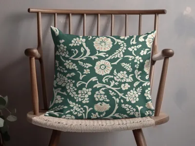 Green Floral Seamless Indian Pattern Design Kalamkari - Moore and Mountain