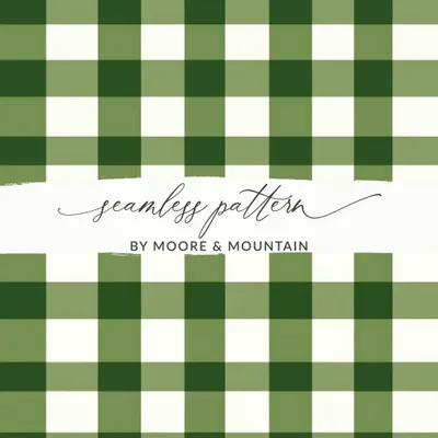 Green Gingham Digital Paper, Plaid Pattern Digital Download, Fabric Texture Seamless Pattern, Buffalo Check Scrapbook Paper, Tartan Digital