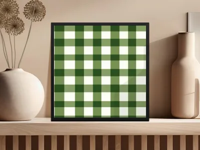 Green Gingham Digital Paper, Plaid Pattern Digital Download, Fabric Texture Seamless Pattern, Buffalo Check Scrapbook Paper, Tartan Digital - Moore and Mountain