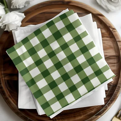 Green Gingham Digital Paper, Plaid Pattern Digital Download, Fabric Texture Seamless Pattern, Buffalo Check Scrapbook Paper, Tartan Digital - Moore and Mountain