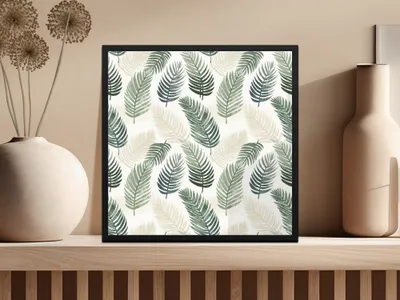 Elegant Botanical Leaf Print Wall Decor Artwork