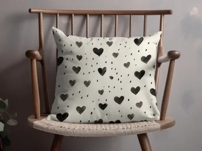Hand Drawn Hearts Pattern with Small Lines Digital - Moore and Mountain