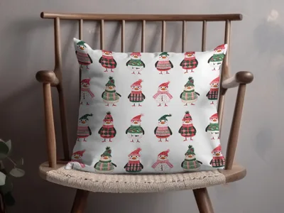 Hand Drawn Penguin Collection with Winter Accessories Digital - Moore and Mountain