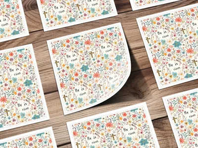 He Is Risen Floral Pattern Seamless Design for Easter Christian Seamless Background Pattern - Moore and Mountain