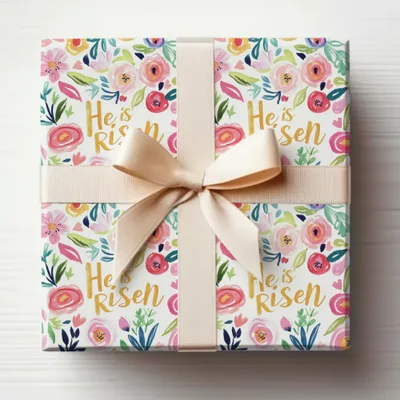 He is Risen Floral Decorative Gift Wrap Box
