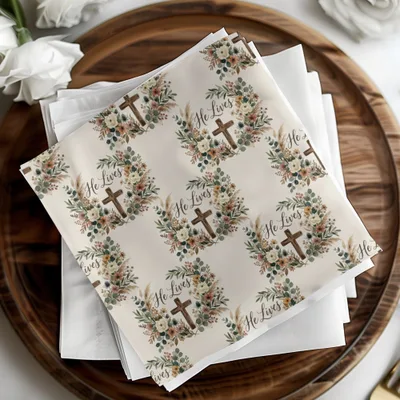 He Lives Cross Floral Wreath Pattern Religious Design product type
Christian
Easter
Resurrection
Faith
Spiritual
Holy Week
Floral Wreath
Botanical Design
Cross Symbol
He Lives
Religious Motif
Cream Background
Beige Pattern
Spring Decor
Inspirational Art
Boho Floral
Scripture Inspired
Sacred Design
Home Accent