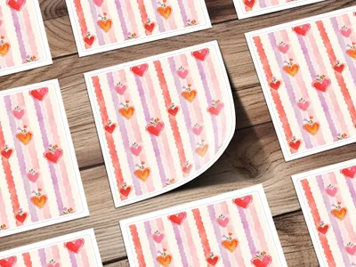 Heart Seamless Pattern Digital, Valentine's Day Hearts, Floral Heart Background, Scrapbook Paper, Fabric Design, Commercial Use Digital - Moore and Mountain