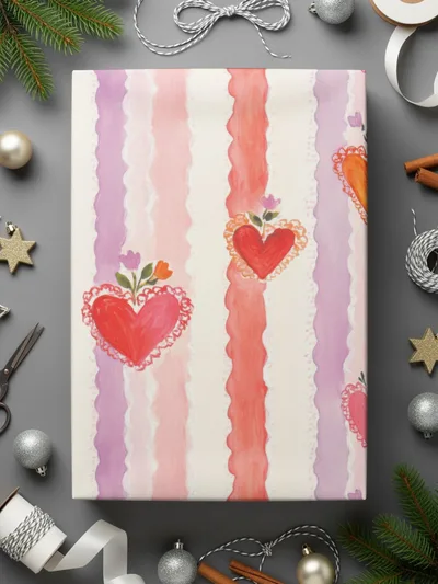 Heart Seamless Pattern Digital, Valentine's Day Hearts, Floral Heart Background, Scrapbook Paper, Fabric Design, Commercial Use Digital - Moore and Mountain