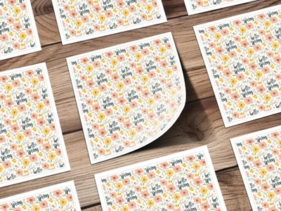 Hello Spring Seamless Pattern Digital Paper, Floral Pattern JPEG File, Spring Flowers Design, Digital Download - Moore and Mountain