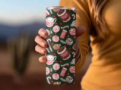 Holiday Treats Pattern Featuring Festive Sweets Digital - Moore and Mountain