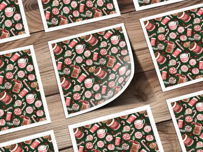Holiday Treats Pattern Featuring Festive Sweets Digital - Moore and Mountain