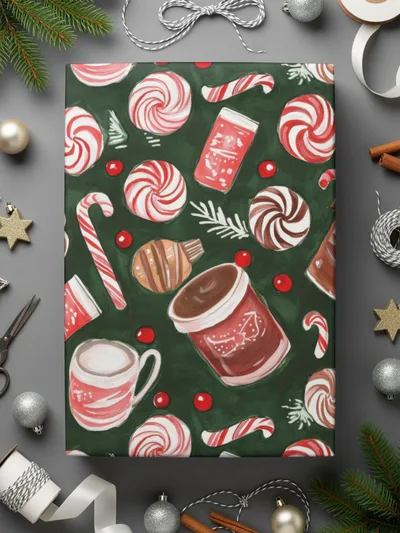 Holiday Treats Pattern Featuring Festive Sweets Digital - Moore and Mountain