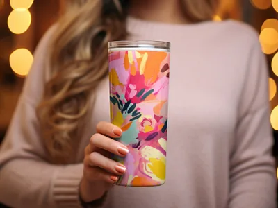 Colorful Abstract Design Tumbler for Everyday Use