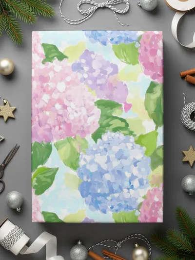 Hydrangea Digital Paper, Floral Seamless Pattern, Flower Background, Watercolor Texture, Pastel Colors, Scrapbook Paper, Fabric Design - Moore and Mountain