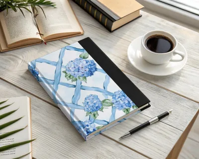 Hydrangeas on Trellis Seamless Grandmillenial Digital - Moore and Mountain