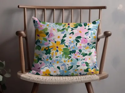 Impressionist Painted Spring Flowers Pattern Acrylic Floral JPEG - Moore and Mountain