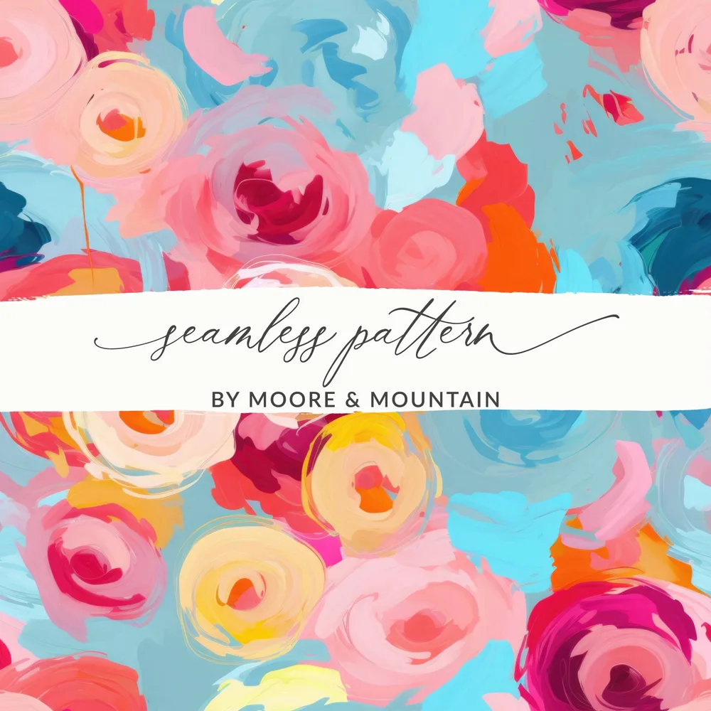 Colorful Floral Seamless Pattern by Moore & Mountain