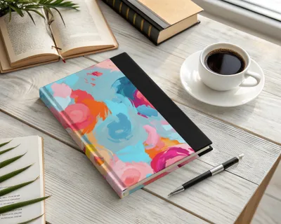 Colorful Abstract Painting Hardcover Notebook