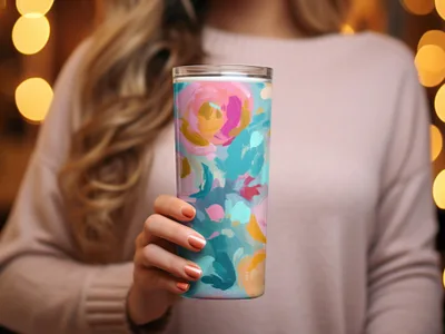 Colorful Floral Pattern Insulated Tumbler for Your Drinks