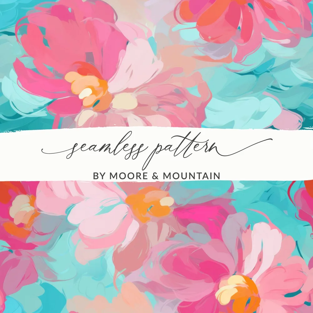 Colorful Floral Seamless Pattern by Moore & Mountain
