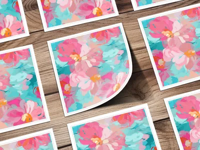 Colorful Floral Pattern Art Print for Home Decor
