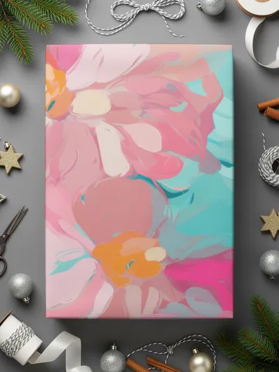 Vibrant Floral Abstract Canvas Art Decor Print