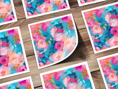 Vibrant Multicolor Floral Artwork Print for Home Decor