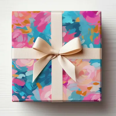 Colorful Abstract Floral Gift Box Packaging Design