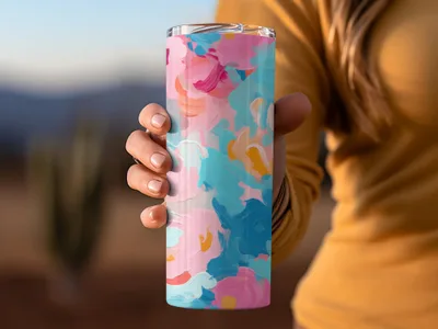 Colorful Abstract Design Tumbler for Everyday Use