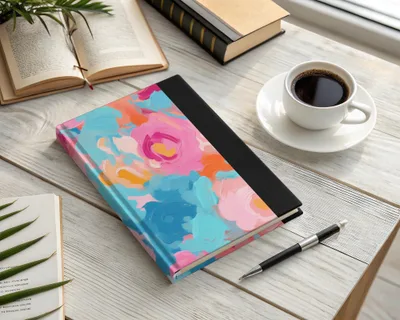 Bright Floral Abstract Hardcover Journal product type