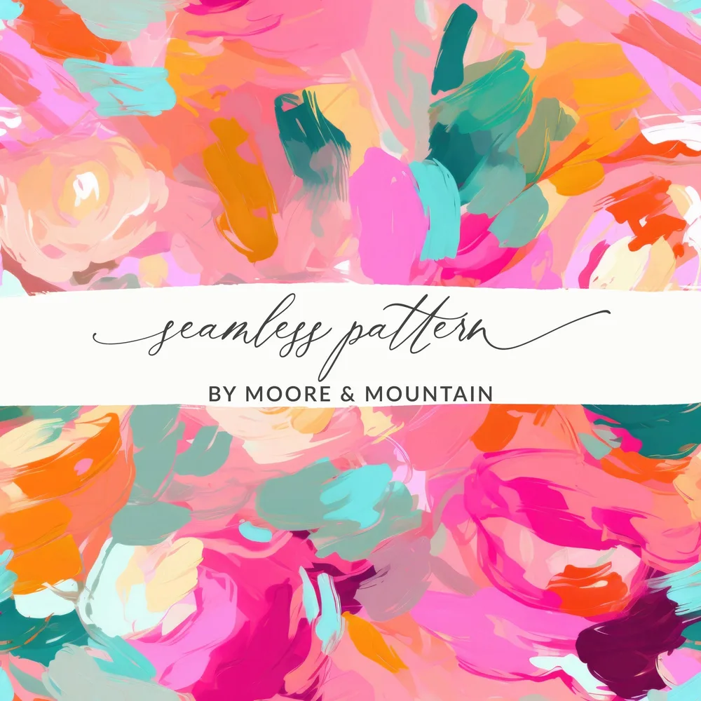 Vibrant Abstract Seamless Pattern by Moore & Mountain