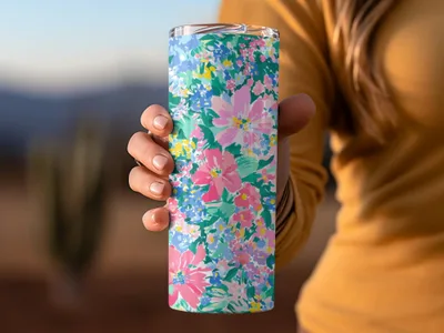 Impressionistic Seamless Painterly Spring Pattern Floral - Moore and Mountain