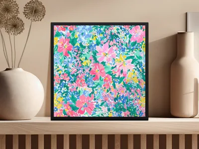 Impressionistic Seamless Painterly Spring Pattern Floral - Moore and Mountain