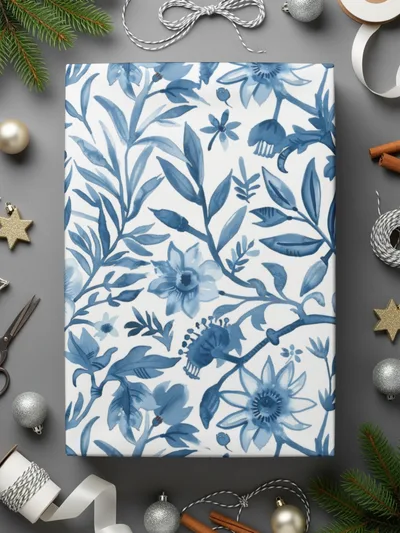 Indigo Bloom Chinoiserie Vines Seamless Pattern and Leaves Pattern Beautiful Design Digital - Moore and Mountain
