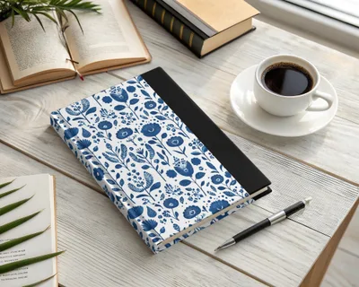 Indigo Blooms A Seamless Floral Pattern Artwork Digital - Moore and Mountain