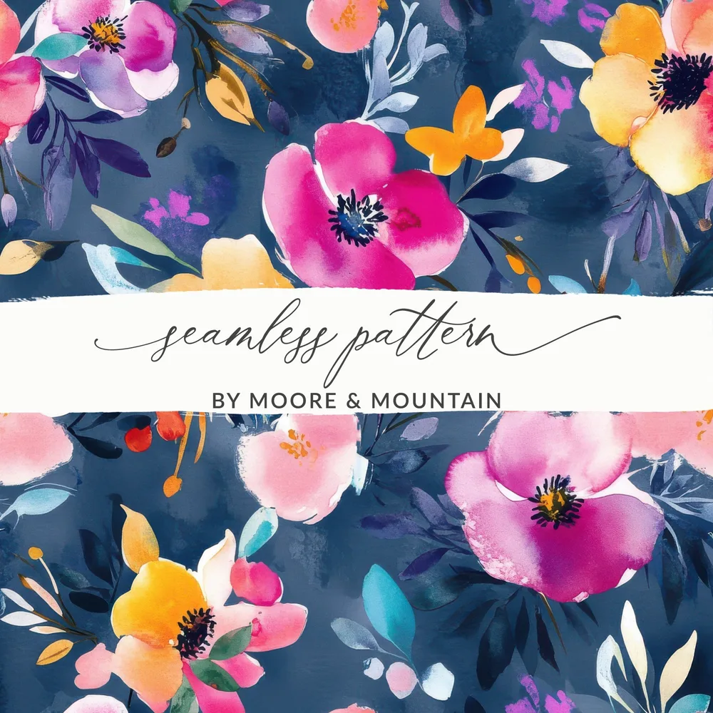 Colorful Floral Seamless Pattern by Moore & Mountain product