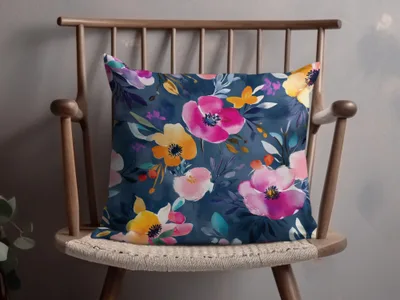 Colorful Floral Pattern Decorative Pillow product
